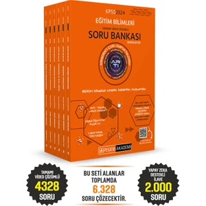 Pegem Akademi Yayıncılık 2024 KPSS Eğitim Bilimleri Tamamı Video Çözümlü Soru Bankası Modü