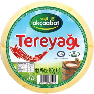 Yeşil Akçaabat Trabzon Tereyağı Tuzsuz 750 gr