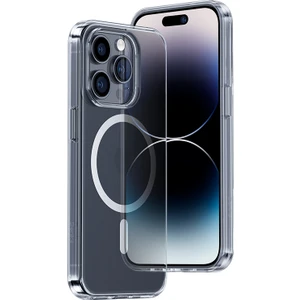 iPhone 14 Pro Max Uyumlu Kılıf Wireless Şarj Destekli Benks Yeni Magnetik Crystal Şeffaf Pc Kapak
