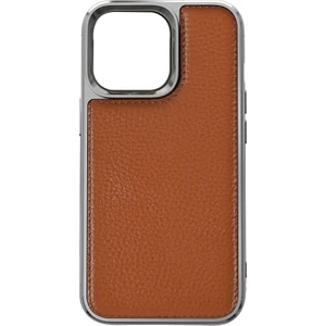 iPhone 13 Mini Uyumlu Kılıf Wiwu Genuine Leather Silver Calfskin Orjinal Deri Kapak