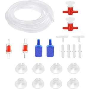 Akvaryum Hava Motoru Seti - 5 Metre Hava Hortumu ve Yedek Parçalar