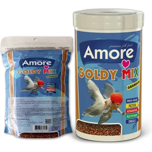 Goldy Mix %37 Protein 250 gr Easy-Fill-Pack ve 1000 ml Box Granül Japon Balık Yemi