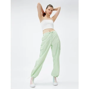 Paraşüt Pantolon Beli Lastikli Stoper Detaylı