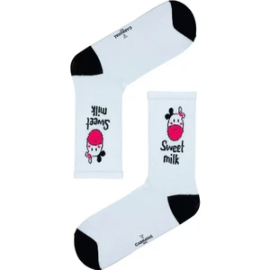 Carnaval Socks Sweet Milk Desenli Renkli Spor Çorap