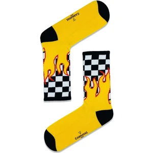 Carnaval Socks Damalı Alev  Desenli Renkli Spor Çorap