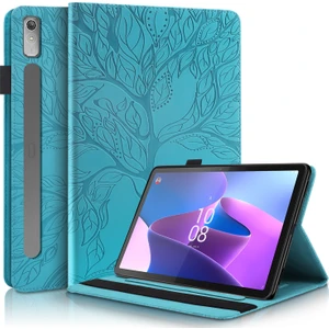 Lenovo Tab P11 Pro Gen 2 Için Deri Tablet Kılıfı - Mavi (Yurt Dışından)