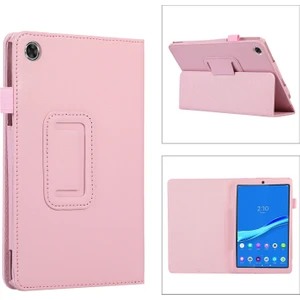 Lenovo Tab M8 4th Gen Için Deri Tablet Kılıfı - Pembe (Yurt Dışından)