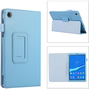 Lenovo Tab M8 4th Gen Için Deri Tablet Kılıfı - Açık Mavi (Yurt Dışından)