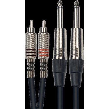 Mykablo 2x 6.3 mm Mono to 2x RCA Ses Kablosu 2 Metre Fiyatı