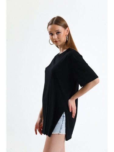 Lion Luxery Store Kadın Oversize Siyah T-Shirt Fiyatı
