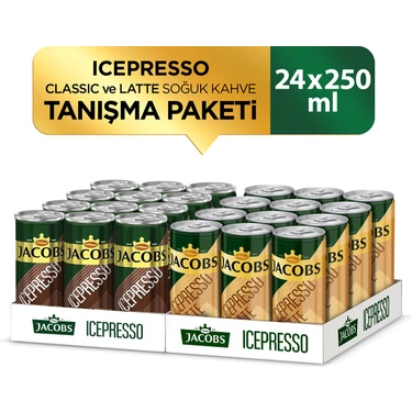 Jacobs Icepresso Latte & Classıc Soğuk Kahve 250 ml x