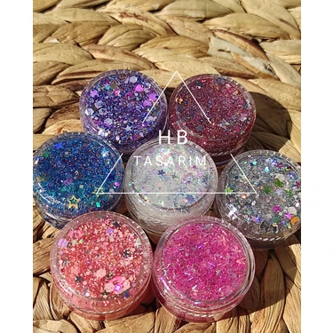 HB Tasarım Glitter Jel Far Seti 5 ml Mat ve Işıltılı Seçeneklerle Profesyonel Makyaj