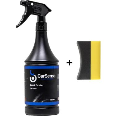 Carsense Lastik Parlatıcı ve Koruyucu 500 ml + Parlatma Süngeri