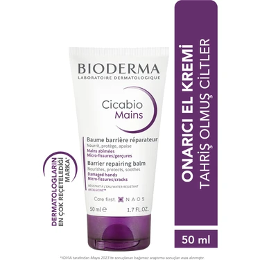 Cicabio Hand Cream Hasar Görmüş Eller için Shea Yağı ve Hyalüronik Asit İçeren Onarıcı ve