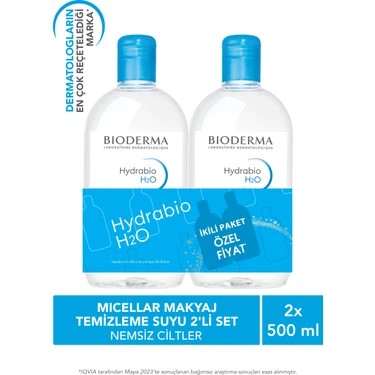 Bioderma Hydrabio H2O 500 ml 2li