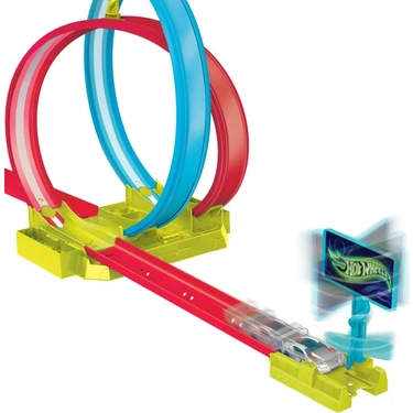 Hot Wheels Neon Yarışlar Çifte Çemberde Yarış Seti