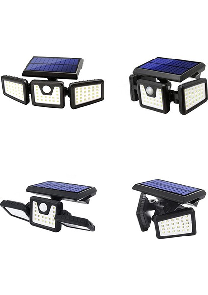 Dexter Powermaster MX-W771A Sensörlü 3 Modlu 74 Ledli Solar Aydınlatmalı Duvar Lambası