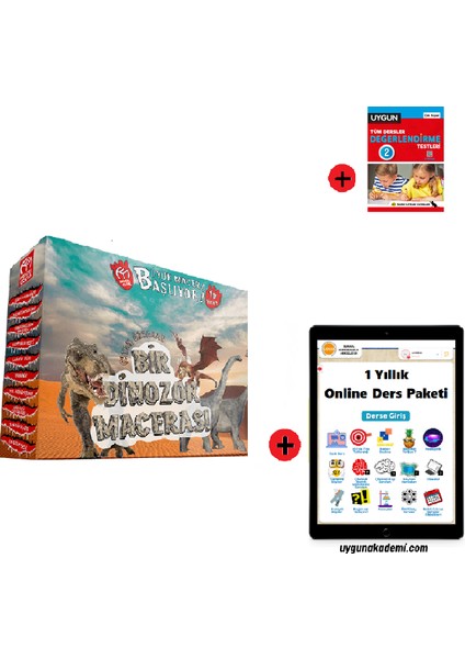 2. Sınıf Hikaye Kitabı Seti Bir Dinozor Macerası Yolu Yeni + Sadık Uygun Yayınları 2. Sınıf Tüm Dersler Test Kitabı Yeni + 1 Yıllık Online Ders Paketi Yeni