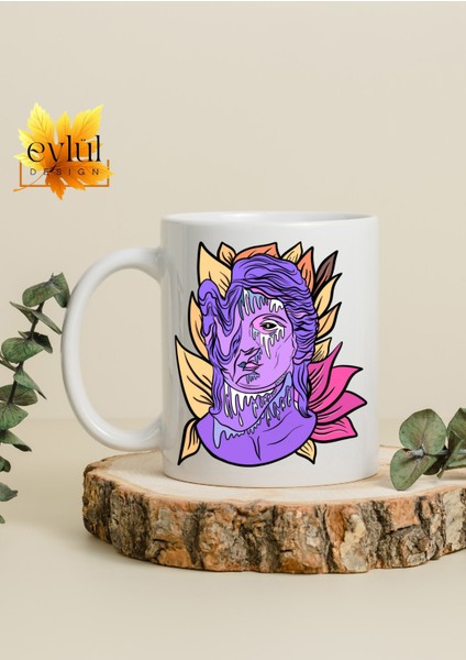 Renkli Özel Tasarım Sezar Temalı Sanat Özel Tasarım Baskılı Kupa Bardak Hediye Bardak