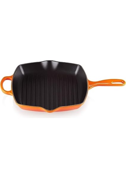 Le Creuset Signature Dökme Demir Izgara Tavası, Kare, 26 Cm, Indüksiyon Dahil Tüm Ocak Türleri Için Uygundur, 2,86 Kg, Fırın Kırmızısı