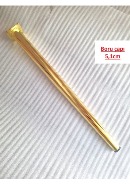 4 Adet Metal Konik Ayak Masa Ayağı Gold Renk 73.5 Cm Boru Çapı 5.1 Cm