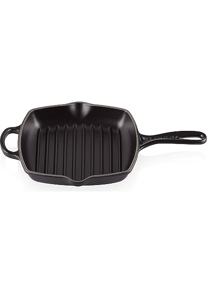 Le Creuset Signature Mangal Kızartma Tavası, Emaye Dökme Demirden Iki Çıkıntılı, Tüm Ocak ve Fırın Türleri Için, 26 Cm, Mat Siyah,