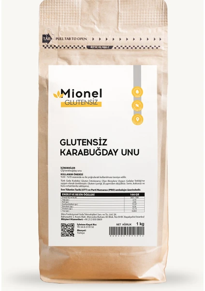 Glutensiz Karabuğday Unu 1 kg