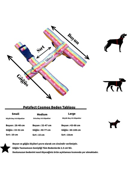 Cosmos H Tipi Köpek Göğüs Tasması