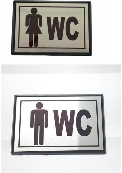 İşaretleme İçin Küçük Boy Bay-Bayan Wc Yönlendirme Tabelası 10 x 7 cm