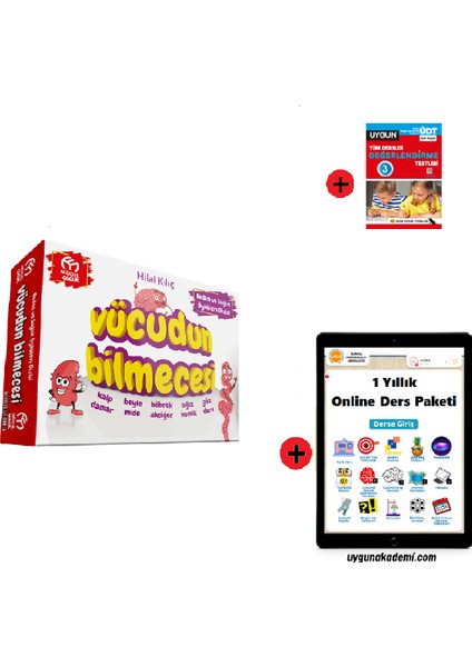 3. Sınıf Hikaye Seti Vücudun Bilmecesi Yeni + Sadık Uygun Yayınları 3. Sınıf Tüm Dersler Test Kitabı Yeni + 1 Yıllık Online Ders Paketi Yeni