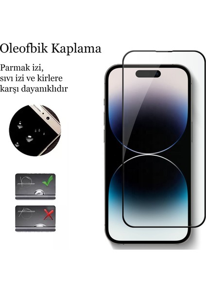 iPhone 14 Pro Kırılmaz Cam 5d Tam Kaplayan 9h Temperli Ekran Koruyucu