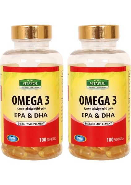 Balık Yağı 1000 mg Omega 3 2 x 100 Softgel