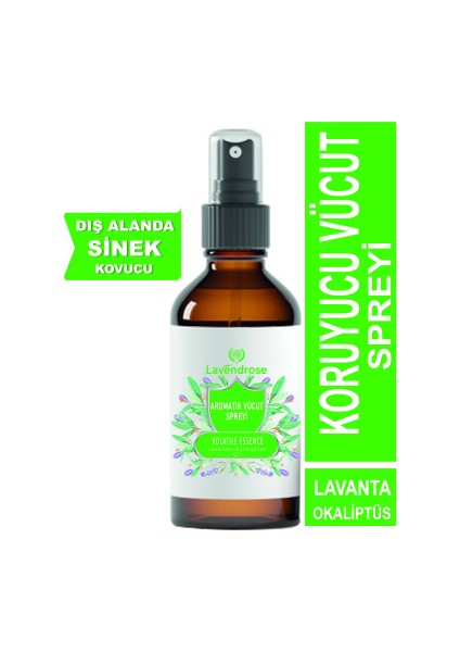 Vücut Koruyucu Sprey %100 Doğal 100ML - (Lavanta ve Okaliptus Özlü)