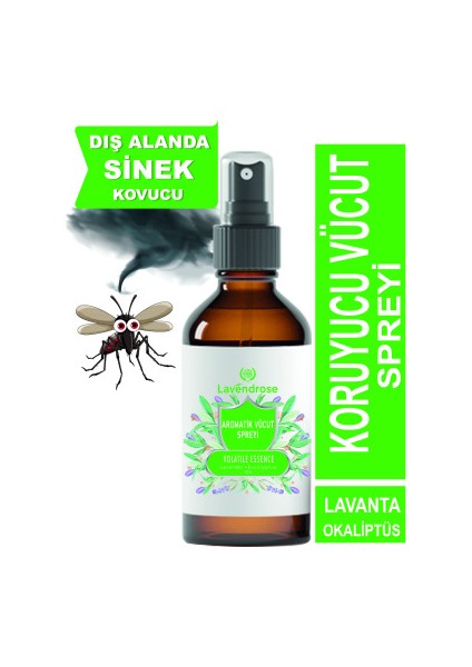 Vücut Koruyucu Sprey %100 Doğal 100ML - (Lavanta ve Okaliptus Özlü)