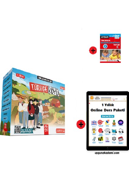 3. Sınıf Hikaye Seti Türkçe Köyü Yeni + Sadık Uygun Yayınları 3. Sınıf Tüm Dersler Test Kitabı Yeni + 1 Yıllık Online Ders Paketi Yeni