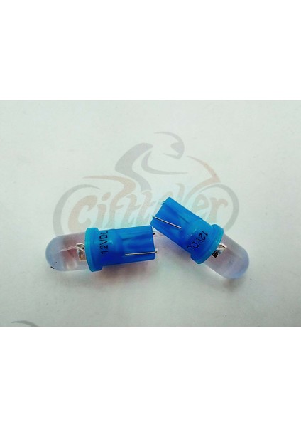T10 12V LED Ampül Mavi 2 Li