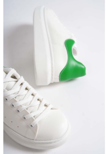 MBMKQ200-BY Kadın Kalın Taban Beyaz/yeşil Sneaker & Spor Ayakkabı modelleri