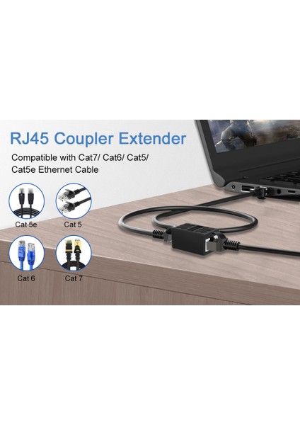 RJ45 Uzatma Aparatı RJ45 Dişi Dişi Lan Ağ Birleştirici Aparatı Cat5 Cat6 Cat7 Uyumlu