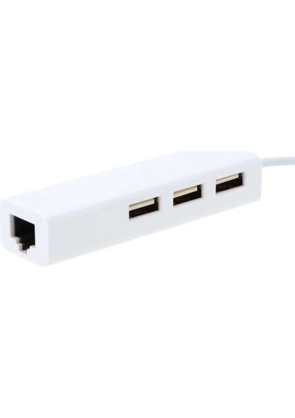 Tip C 3 Port USB 2.0 Hub RJ45 Ethernet Ağ Lan Port Veri Senkronizasyonu Macbook Google Chromebook Uyumlu