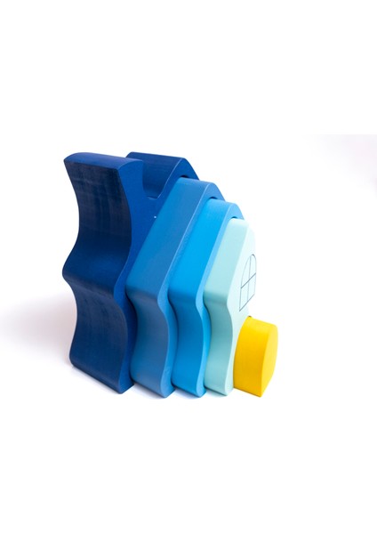 toys Ahşap Waldorf Bungalov Evleri Kırmızı-Mavi-Pembe Ihlamur Ağacından 862G fiyatları