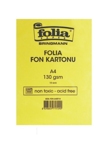 Fon Kartonu A4 10 Renk 64SET10