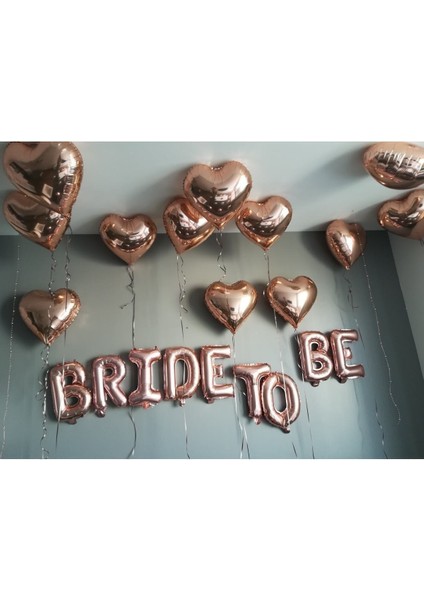 Bride To Be Yazılı Rose Gold Folyo Balon Konsepti Renkli Bekarlığa Veda Partisi Büyük Balon Seti fırsatları