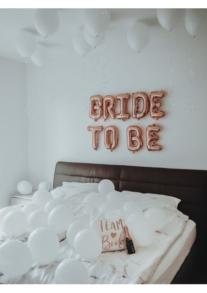 Bride To Be Yazılı Rose Gold Folyo Balon Konsepti Renkli Bekarlığa Veda Partisi Büyük Balon Seti indirimleri
