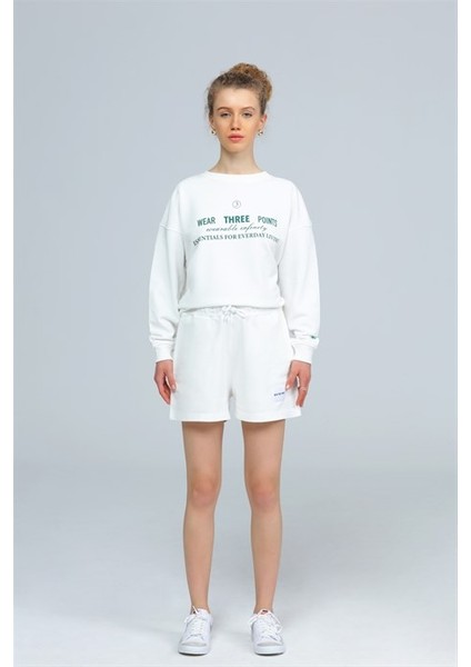 Beyaz Weeknd Oversize Sweatshirt