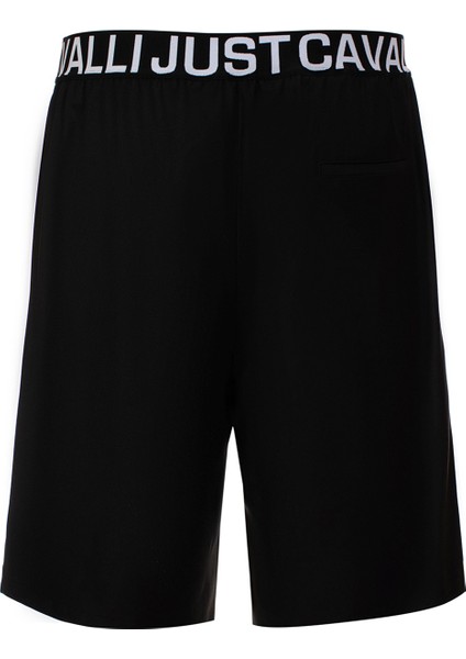 Lastikli Bel Slim Fit Siyah Erkek Bermuda Şort 74OBD131N0203899