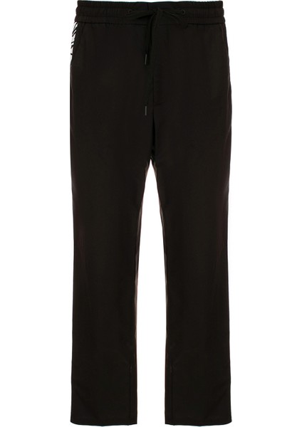 Lastikli Bel Normal Paça Slim Fit Siyah Erkek Pantolon 74OBA110N0132899