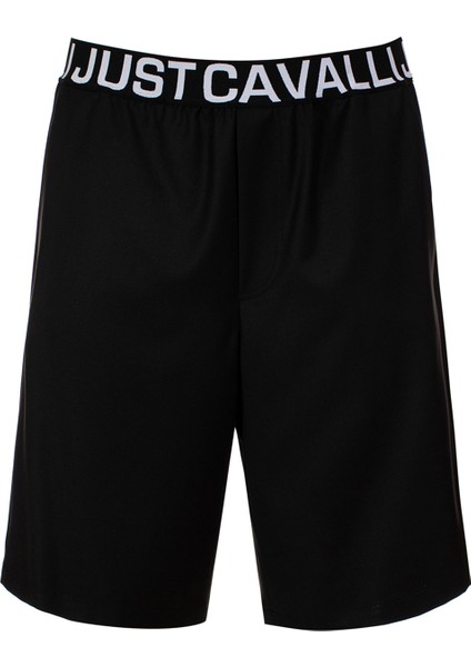 Lastikli Bel Slim Fit Siyah Erkek Bermuda Şort 74OBD131N0203899