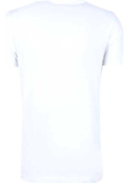 Yuvarlak Yaka Düz Beyaz Erkek T-Shirt 9638 fiyatları