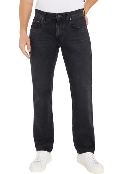 Normal Bel Normal Paça Slim Fit Siyah Erkek Denim Pantolon MW0MW320801B1