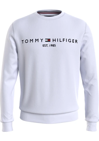 Tommy Hilfiger Bisiklet Yaka Beyaz Erkek Sweatshırt MW0MW11596YBR